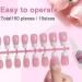 French Gel Nail Tips - 150pcs Medium Coffin Press On Soft Gel Fake Nails with Pre-Applied Primer & Base Coat - 15 Sizes for DIY Nail Extensions - Buy Online on GoSupps.com