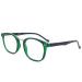 Modern Reading Glasses - Full-rimmed Classic Oval Style Lightweight Frame with Metal Spring Hinges - Emerald - 2.5x Emerald 2.5 x
