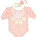 Yuehuam Newborn Girl Lace Rompers Photography Outfit with Flower Headband - Pink - Buy Online on GoSupps.com