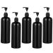 Minkissy 5 pieces of empty soap dispenser plastic pumping pum 500ml refillable cosmetic bottle travel bottles set set travel containers for salon shampoo lotion cosmetics hairdresser accessories