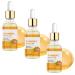 S rum visage l'huile de curcuma s rum correcteur et illuminateur de taches au curcuma am liore le teint terne illumine le teint hydrate et r pare en profondeur r duit les ridules (3pcs)