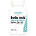 Nutricost Boric Acid 600mg, 30 Capsules - Vaginal Suppository - Non-GMO - for Women 30 Count (Pack of 1)