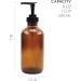 8oz Amber Glass Pump Bottles (4-Pack) - Boston Round for Lotion - Black Plastic Pumps - Empty - Buy Online on GoSupps.com