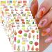 Fruit Lemon Watermelon Nail Stickers - Tropical Summer Nail Art Decals for Women and Girls - Buy Online on GoSupps.com