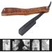 Premium Wooden Handle Razor - One-Sided Straight Edge for Mustache & Beard Grooming | Zinc Alloy Manual Razor - Buy Online on GoSupps.com