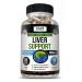Kaya Naturals Liver Support | Gut Health Supplements for Women and Men | Milk Thistle and Dandelion Root Capsules | Detox Cleanse Liver Supplements with Artichoke Extract and Chicory Root 60 Count 60 Count (Pack of 1)
