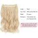Secret Hair Extensions 12 Inch Bleach Blonde Invisible Wire Synthetic Hair Pieces for Women - Natural Wavy Hair Extension - Buy Online on GoSupps.com