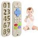 Teething Teethers Toys for Babies 0-6-12 Months Gifts Silicone Remote Control Baby Teething Aid Toys for 3 6 9 Months Toddler Autism Food Grade Silicone Bath Toys Beige