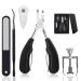 Toe Nail Clipper- Stainless Steel Toenails Trimmer | Comfortable Toenail Clippers | 5-Piece Painless Toenail Treatmentt Toolsfor Ingrown Toenail Care General Nail Care Preventing Infectiion