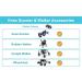 BlessReach 2PCS 8mm Wheels for Wheelchairs - Smooth Mobility Upgrade - Buy Online on GoSupps.com
