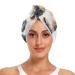Cow Watercolor Hair Towel 2 Pack Super Absorbent Hair Drying Towel Quick Dry Hair Turbans Head Towel with Button Twisty Wrap for Women Girls