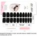 Foyute Semi Cured Gel Nail Strips 20 Pcs Soft Self-Adhesive Gel Nail Polish Wraps Sticker for Salon-Quality Manicure Set Long Lasting Easy to Apply & Remove Nail File & Wooden Stick (Black) - Buy Online on GoSupps.com