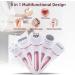 Mcbazel Cordless Epilators for Women 5 in 1 USB Rechargeable Hair Remover Electric Lady Shaver with Facial Cleansing/Massage Head/Callus Remover Fit for Face Legs Arms Armpit Bikini - Pink/White - Buy Online on GoSupps.com