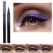 Kilshye Glitter Eyeliner Pen Shimmer Colorful Eyeliners Liquid High Pigment Eye Liner Longlasting Eyes Makeup for Women and Girls Pack of 1 (C- Purple 5)