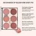 KAYNEST 6 Colors Matte Blush Palette with Marble Makeup Brush - Rose Pink Light-Luxury Contour & Highlight Face Palette (#B) - Buy Online on GoSupps.com