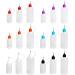 30 Pcs Precision Tip Applicator Bottles + 5 Mini Funnels for DIY Crafts & Painting - Multicoloured Tips for Quilling, Acrylic Painting, Gluing & Oiler Projects - Buy Online on GoSupps.com