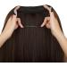 Halo Long Synthetic Hair Extensions Invisible Wire Headband 22 Inch Straight 4.4 Oz - Heat Resistant Fiber - No Clip - Dark Brown Mix Light Auburn - Buy Online on GoSupps.com