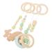 Totority 4pcs Baby Gym Baby Bell Chew Toy Kids Exercise Equipment Decoraciones para Salas De Casa Baby Gym Hanging Toys Baby Gym Hanging Rattles Nursery Toys Newborn Gym Toys Pendants Child Green 26X8.5CM