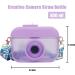 13oz Cute Camera Modelling Kids Water Bottle with Straws - BPA Free Tumbler with Shoulder Straps - Kawaii Transparent Design - Easy Carry for Kids & Adults (Purple) - Buy Online on GoSupps.com