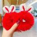 8-Piece Rabbit Ears Plush Hair Ties | Fluffy Elastic Hair Bands for Women & Girls | Perfect Christmas Hair Accessories - Buy Online on GoSupps.com