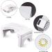 Eyourlife 7 Inch Folding Toilet Stool - Foldable Squatting Step for Adults - Bathroom Foot Rest - White | 2 Pounds - Buy Online on GoSupps.com