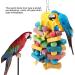 Colorful Vogel-Kachzeug: Hanging Wooden Pearl Toy for Parrots - Chewing Blocks & Swing for African Grey Amazon Cockatoo & Budgies - Buy Online on GoSupps.com
