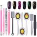 Nail Art tool Magnetic pencil 10 pieces of nail magnet stick tool set nail magnet pen and strong magnet stock puncture pencils for DIY 3D magnetic cat eye uv gel polish nail art pink