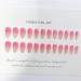 JUSTOTRY 24 Pcs Gradient Pink Almond Short False Nails Solid Nude Press on Nails Pattern Glossy Fake Nails Short Design Oval French Medium Stick on Nails for Women and Teens Nails Art 26pink&solid3 - Buy Online on GoSupps.com