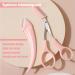 Stainless Steel Eyebrow Scissors with Comb and Trimmer Tool for Women and Girls - Pink - Buy Online on GoSupps.com