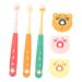 BUIFULSIC 3st toothbrush oral care for babies baby brush made of silicone chime for babies teeth clean tooth cleaning brush handbook detergent toddler nano material