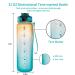 EYQ 32 oz Water Bottle with Time Marker & Carry Strap | Leak-Proof Tritan BPA-Free | Orange/Green Gradient | Stay Hydrated for Fitness, Gym & Outdoor Sports - Buy Online on GoSupps.com
