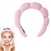 Spa Headband for Women Puffy Makeup Headband Cloud Headband Cute Skincare Headband for Face Washing Makeup Removal Shower and Facial Mask(Pink)