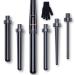 6 in 1 Curling Wand Set with Various Accessories Tourmaline Ceramic Hair Curling Iron Anti-Static Coating Heat-Resistant Glove and 2 Hair Clips Black 6 in 1