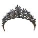 Frcolor 1 Piece Headdress Vintage Baroque Crown Alloy Bridal Jewelry Hair Accessories Wedding (Black)