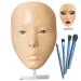 Makeup Practice Face for Beginner Silicone Full Makeup Practice Face Board Reusable Makeup Practice for Eyebrow Eyeliner Foundation White Skin Makeup Practice Face
