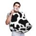Cow Print Pattern Shaving Bib Gifts for Dad Waterproof Cow Beard Apron One Size Fits All