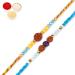 Ghasitaram Gifts Rakhi for Brother Rakhis Online - Set of 2-1906 and 1907 Rudraksh Rakhis