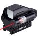 Hiram 1x22x33 Holographic Reflex Scope Sight with 4 Reticles Red and Green Dot with Red Laser
