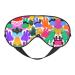 Colorful Dog Paw Print Double-Sided Eye Mask Soft and Light Blocking for Enhancing Sleep Quality