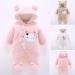 Haokaini Newborn Bear Warmer Snowsuit Hooded Romper Jumpsuit 9-12 Months Pink - Buy Online on GoSupps.com