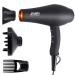 Infrared Hair Dryer, Professional Salon Negative Ionic Blow Dryers for Fast Drying, Pro Ion Quiet Hairdryer with Diffuser & Concentrator & Comb Black