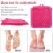 Siwinparts Pink Silicone Foot Scrubber for Shower with Self-Adhesive Hook - Foot Cleaner and Bath Mat for Foot Care - Buy Online on GoSupps.com