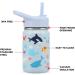 Santeco Stainless Steel Drinking Bottle for Kids 350ml - Leak-Proof BPA-Free Thermos with Straw - Perfect for School & Kindergarten - Boys/Girls Sea World Design - Buy Online on GoSupps.com