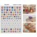8 Sheet Cute Kids Nail Stickers - Self-Adhesive Nail Art Decals for Holiday Christmas - Colorful Rainbow Design - Nail Supplies & Accessories - Buy Online on GoSupps.com