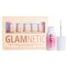 Glamnetic Creamer Press On Nails and Brush On Nail Glue | Neutral Ombre Short Round Nails | Mess Free, Brush Tip Applicator | 30 Nails with Glue