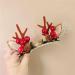 Christmas Hair Clip RoadLoo 4 Pairs Christmas Reindeer Antler Hair Clips Lovely Santa Deer Horn Ears Hair Pins Hairpin Pine Cone Christmas Hairpin for Girls Christmas Party Festival Hair Decor - Buy Online on GoSupps.com