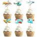 Morndew 24 PCS Helicopters Propeller Aircraft Airplane Cupcake Toppers for Aviation Theme Party Birthday Party Wedding Party Baby Shower Decorations - Buy Online on GoSupps.com