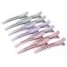 Aimike 12 hair clips hair clips for style and cutting compartment clamps hairdresser hair clips women no trace hair clip with silicone tape hair clips hairdressing requirement for thick & thin hair-morandi 12 morandi