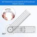 Xeodaun 4 Pieces Goniometer Physiotherapy 360 Degree Rotation Protractor Physiotherapy PVC for Physiotherapy Sports Therapy - Buy Online on GoSupps.com