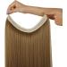 22 Ginger Brown Mix Bleach Blonde Straight Halo Hair Extension - Heat Resistant Synthetic Fiber - 4.4 Oz - No Clip - OMRREAT - Buy Online on GoSupps.com